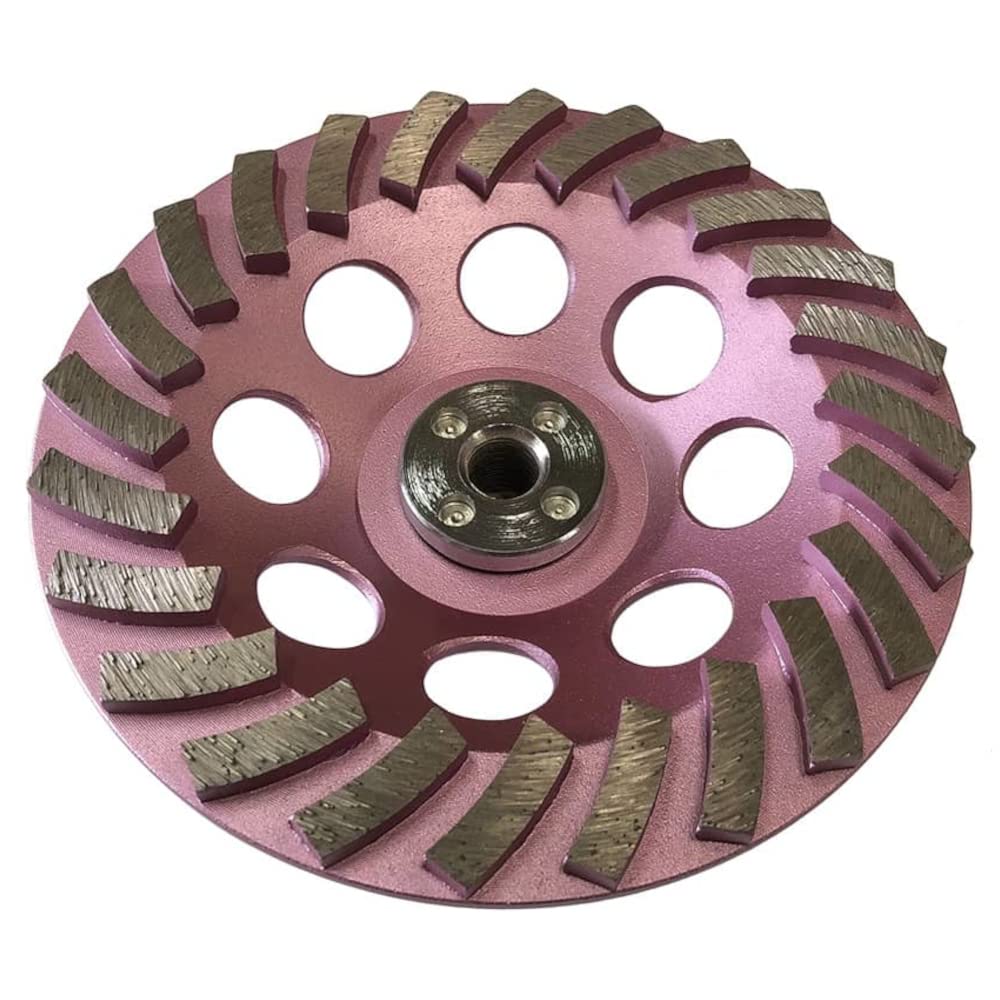 7 Anti-Vibration Grinding Diamond Cup Wheels for Concrete and Masonry, 30/40 Grit, 5/8 - 11 Threaded Arbor