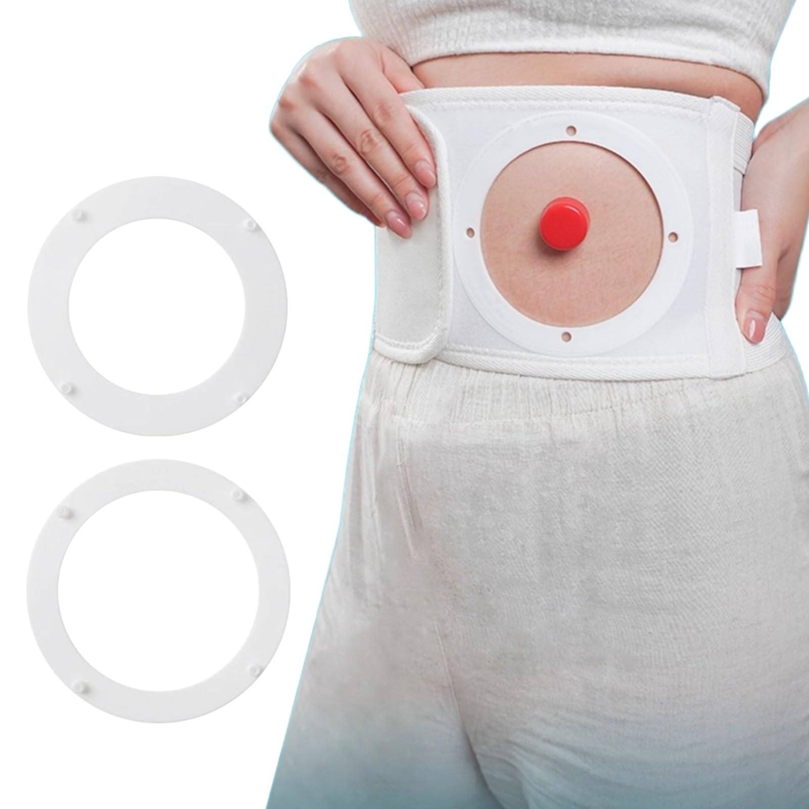 Fascia per Stomia per Uomo e Donna, Cintura per Stomia Regolabile, Fascia Addominale Traspirante, Assistenza Post-Operatoria, Vestibilità per Tutte le Stagioni(Medium)