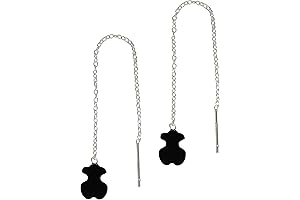 Tous Necklace For Women: Onyx Tassel Threader Earrings