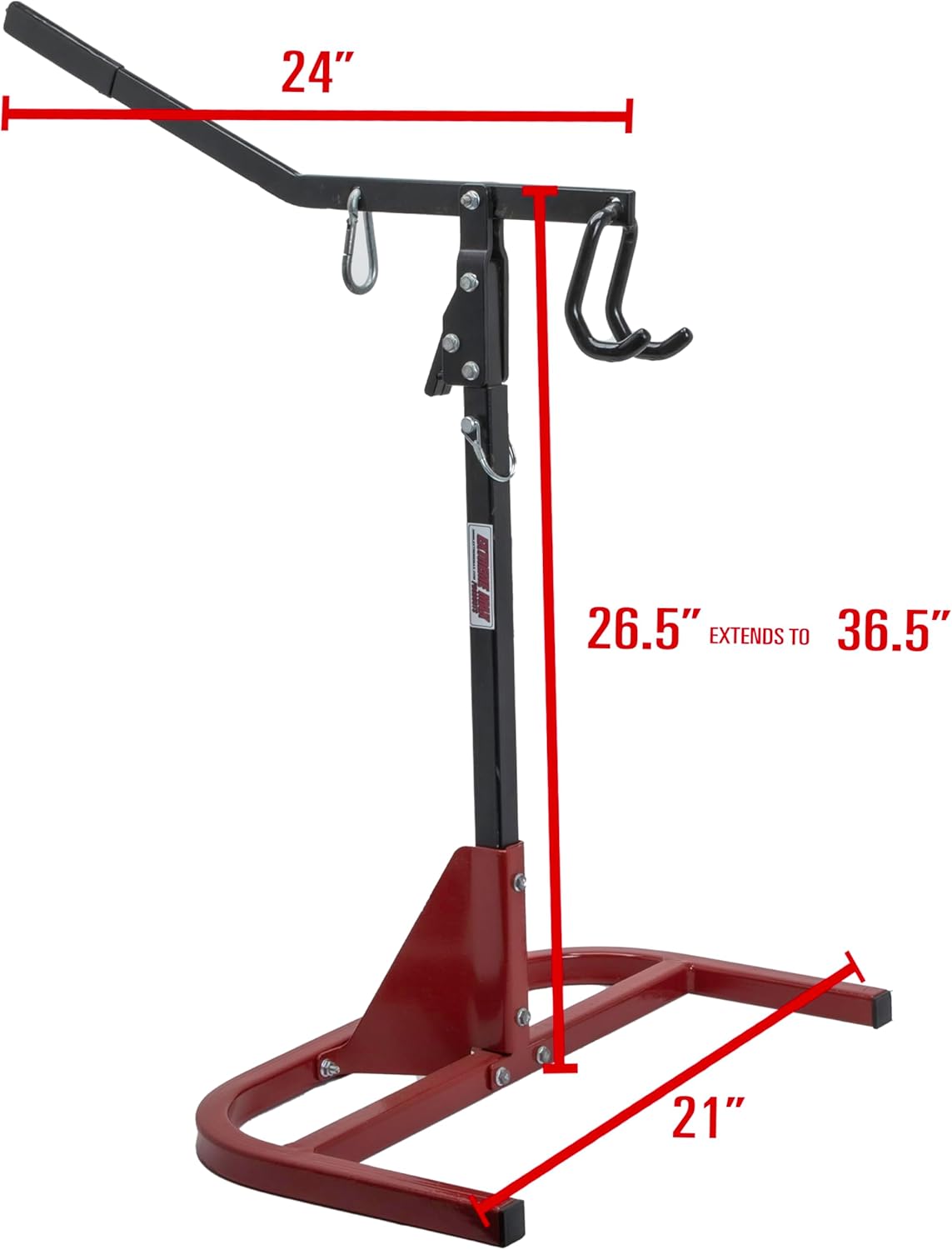 Extreme Max 5001.6265 Adjustable 7-Position Snowmobile Lever Lift Stand 24"-33" with Reinforced Steel Base