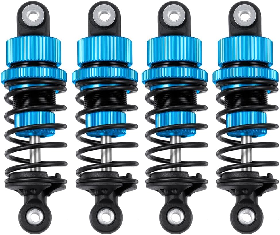 RCLIONS RC Car Shocks Kits 55mm Oil Shock Absorber for Tamiya TT01 TT02 1/10 RC Touring Car Upgrade Parts Blue