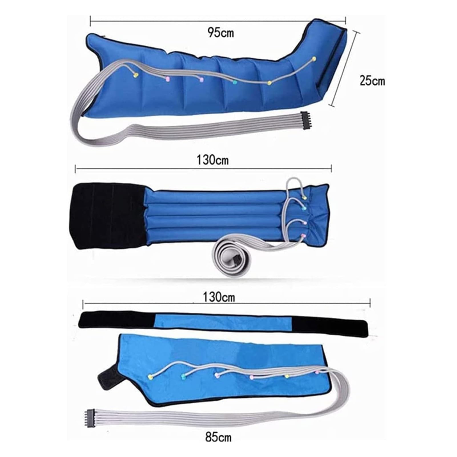 Massaggiatore Pneumatico per Gambe con Drenaggio Linfatico - Calze Massaggianti a Compressione 6 Celle per Circolazione Sanguigna, Gambe Pesanti e Recupero Muscolare - Ideale per Sportivi e Regalo
