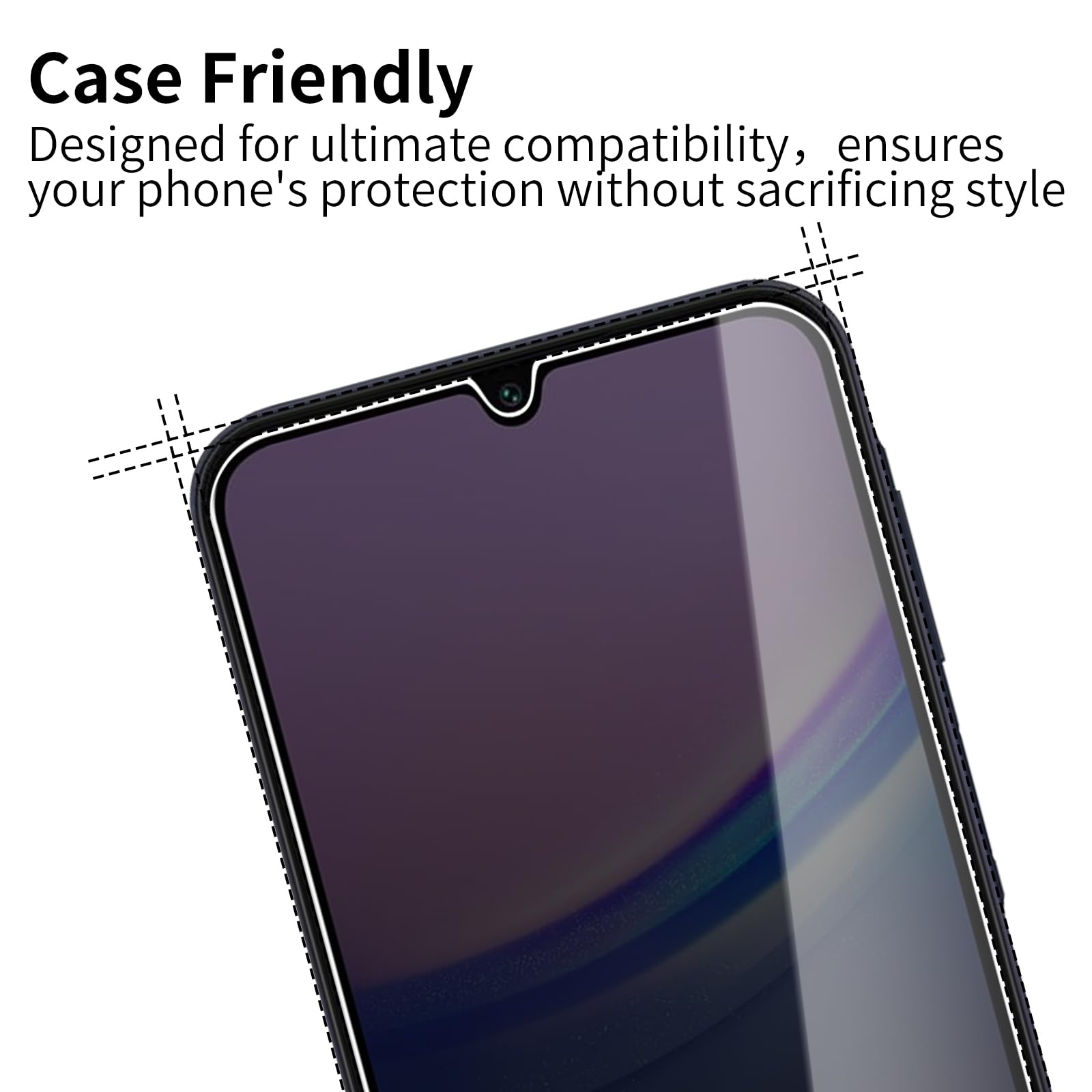 Paquete de 3 + 3 protectores de pantalla de privacidad para Galaxy A15 + protector de lente de cámara, película protectora antiespía, película de vidrio templado resistente a los arañazos, protección