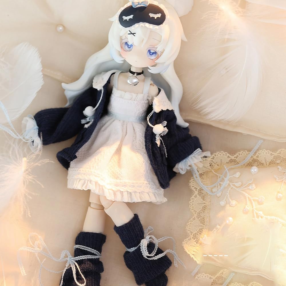 niannyyhouse BJD Blind Box Figuren, Maßstab 1:12, Heart of Creation Serie, Ball Jointed Doll with Clothes, Action Figure Collectable (6PCs)