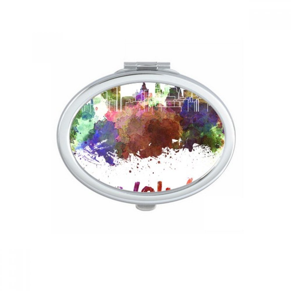 Miroir maquillage compact Philadelphie nomade ovale multicolore
