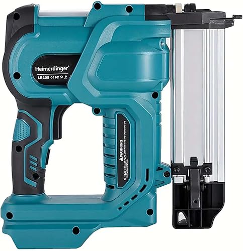Heimerdinger Pistola de clavos inalámbrica, 18GA 2 en 1, pistola de clavograpadora compatible con batería Makita para tapicería y carpintería, 2