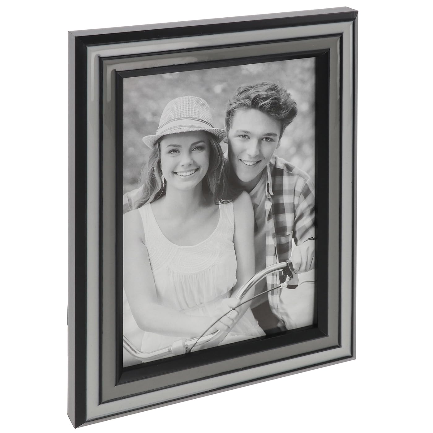 Shudehill Giftware 5X7 Tonal Grey And Black Shades Epoxy Resin Effect Minimal Photo Frame - 6X4, 6X8, 8X10 Sizes (5X7)