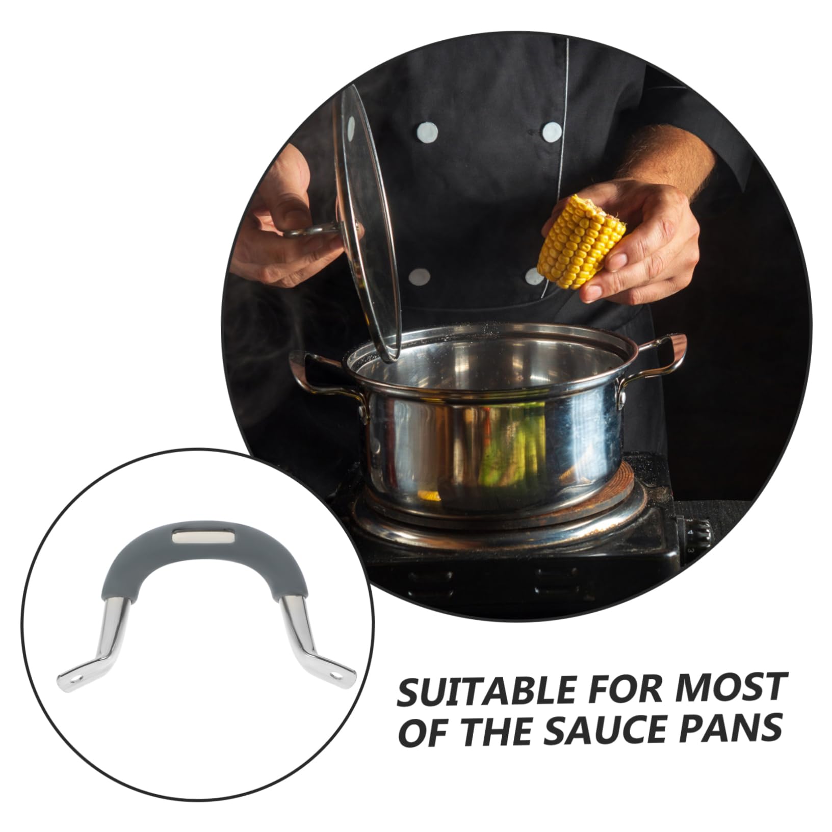 COLLBATH 5 Uds Mango De Olla Anti-Escaldado Manijas Laterales De Olla Agarre De Olla Mango Lateral De Sartén Mango De Olla De Vapor Mango De Olla Manijas De Sartén Mango De
