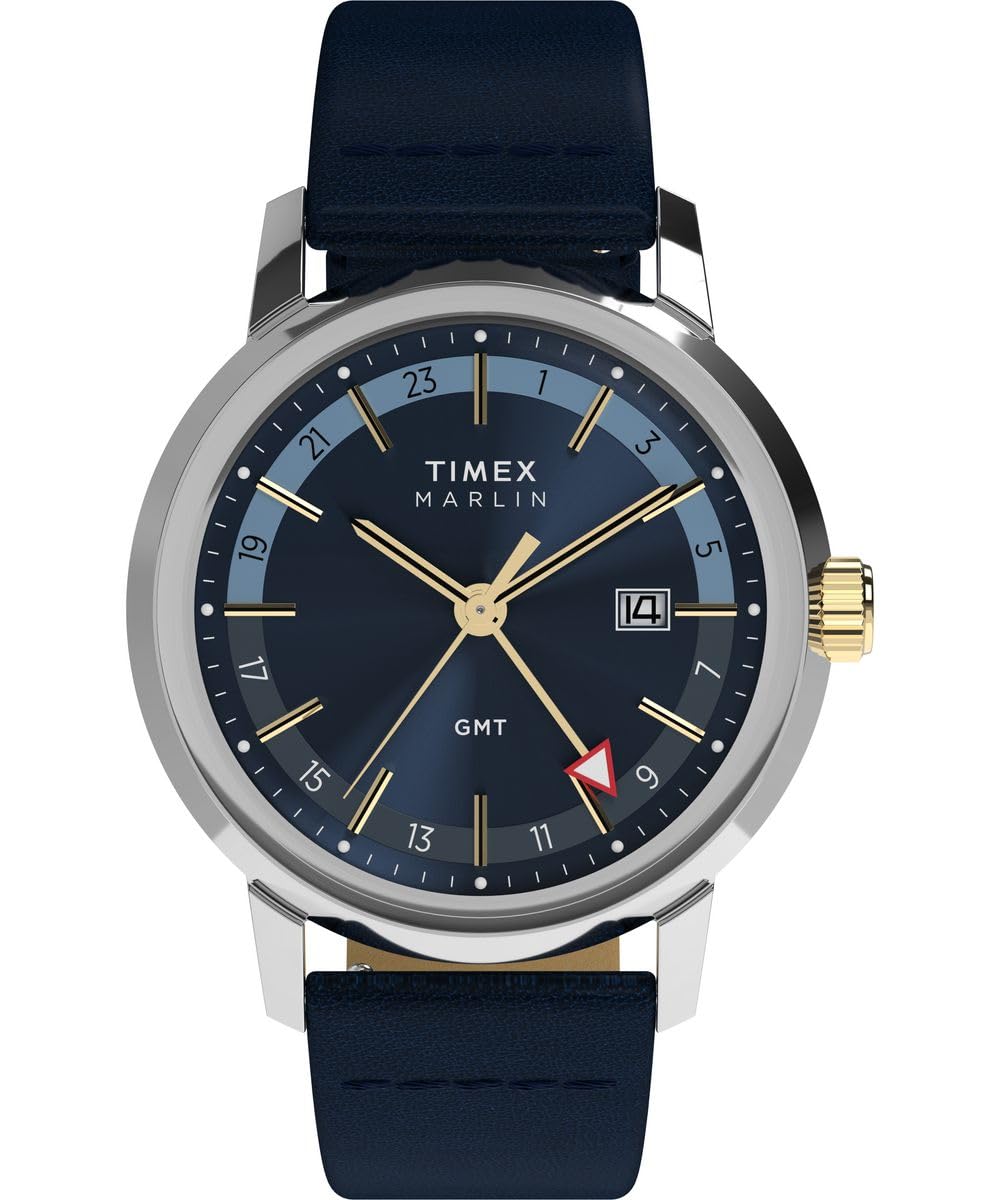 Montre Timex Marlin Quartz GMT - Suivi de Deux Fuseaux Horaires