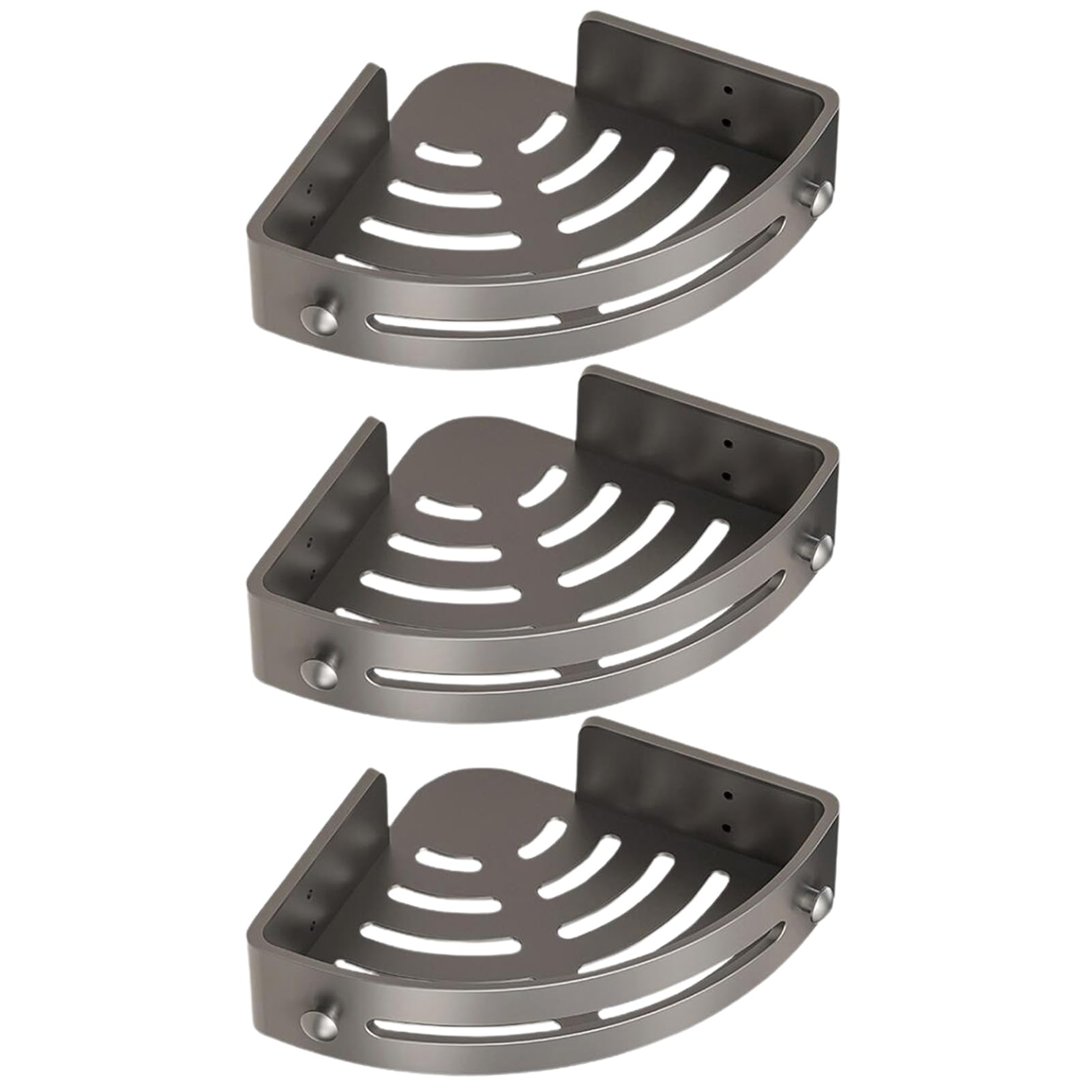 Grebest Shower Caddy Corner,Bathroom Storage Rack,Suction Cup No Drilling Self-adhesive with Hooks,Removable Bath Basket Shelves,Shampoo Conditioner