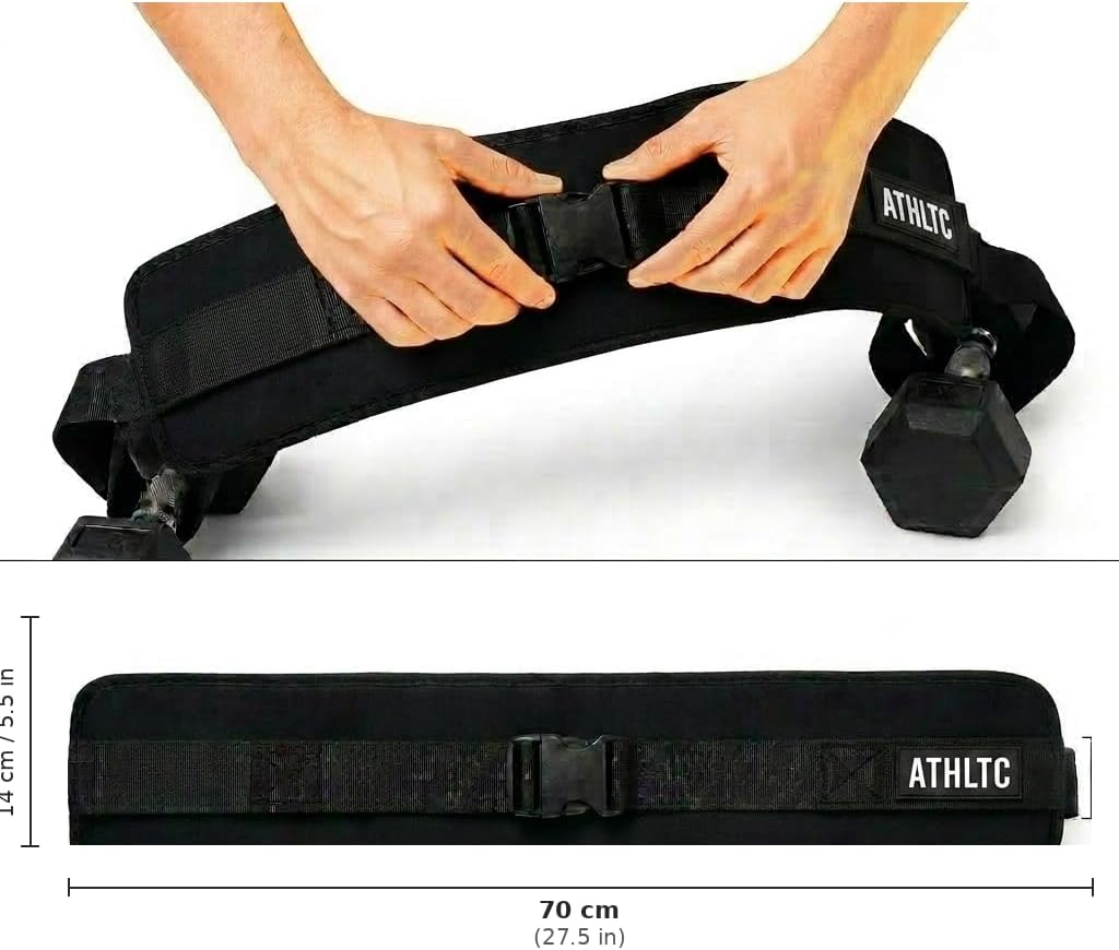 Hip Thrust Belt for Dumbbells - Adjustable Slip-Resistant Neoprene Booty Belt - Glute Belt for Hip Thrusts and Glute Bridges - Supports Kettlebells and Plates