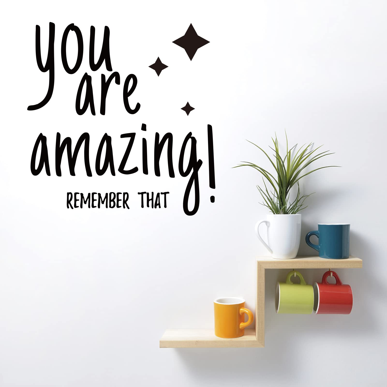 SUPERDANT You are Amazing Quotes Wall Stickers Vinyl Inspirational Wall Decals DIY Saying Art Home Decor for Bedroom Gym Office Words Signs Kids Learning Wallpaper School Classroom Decoration