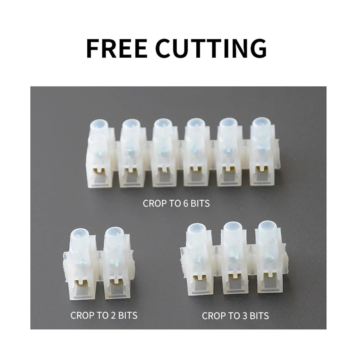 10Pcs H Type Electric Connector Strip Wire Barrier Electirc Strip Block Terminal Plastic Screw Terminal Block(30A-16mm)