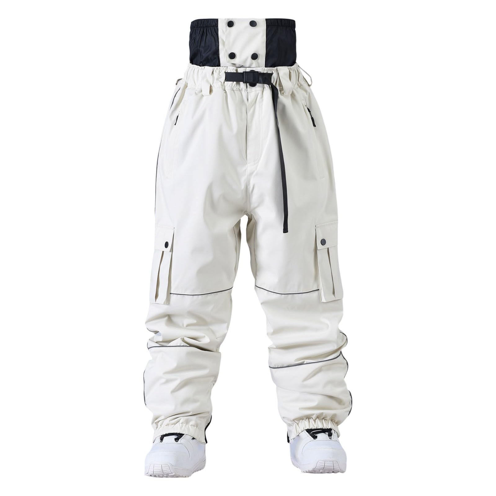 Sunnyuk Completo Sci Uomo Salopette Sci Taglie Forti Tuta Impermeabile Elasticizzati Pantalone Invernale Montagna Pantaloni da Neve Snowboard Termici Curvy