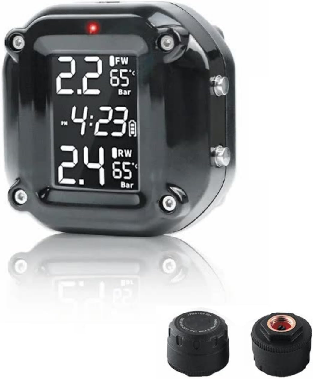 Motorcycle Tpms Tire Pressure Monitoring System for Aprilia Tuareg 660 ADV, with 2 External Sensors Tyre Temperature Alarm, Two-Wheeled Motorcycle Tpms