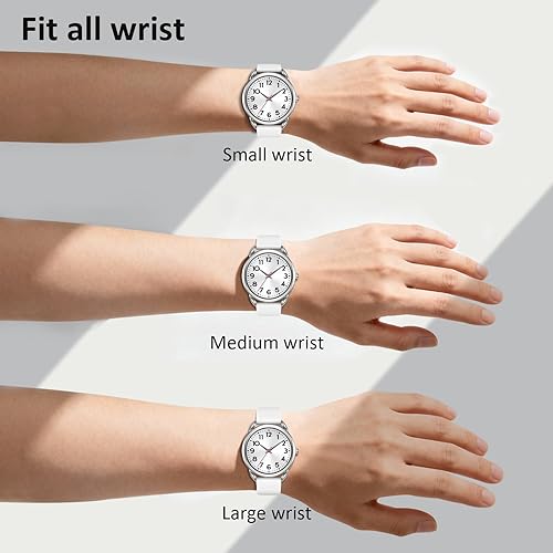 Miniatura 4 de Bisley Watch for Women Numeral Dial Easy to Read Silicone Strap Fit for All Wrist Waterproof Fasion Watch Gift for Her