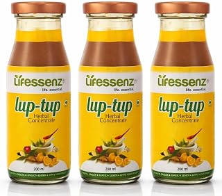 Lup-Tup Heart Health Supplement | Ginger, Garlic, Lemon, Apple Cider Vinegar & Raw Honey | Natural Cholesterol Care & Immunity Booster | Puressenz | LupTup | 200 ml (Pack of 3)