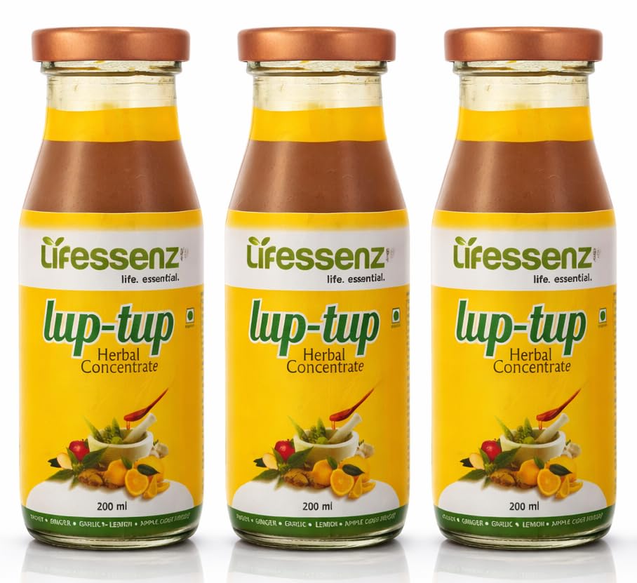 Lup-Tup Heart Health Supplement | Ginger, Garlic, Lemon, Apple Cider Vinegar & Raw Honey | Natural Cholesterol Care & Immunity Booster | Puressenz | LupTup | 200 ml (Pack of 3)-picture-11