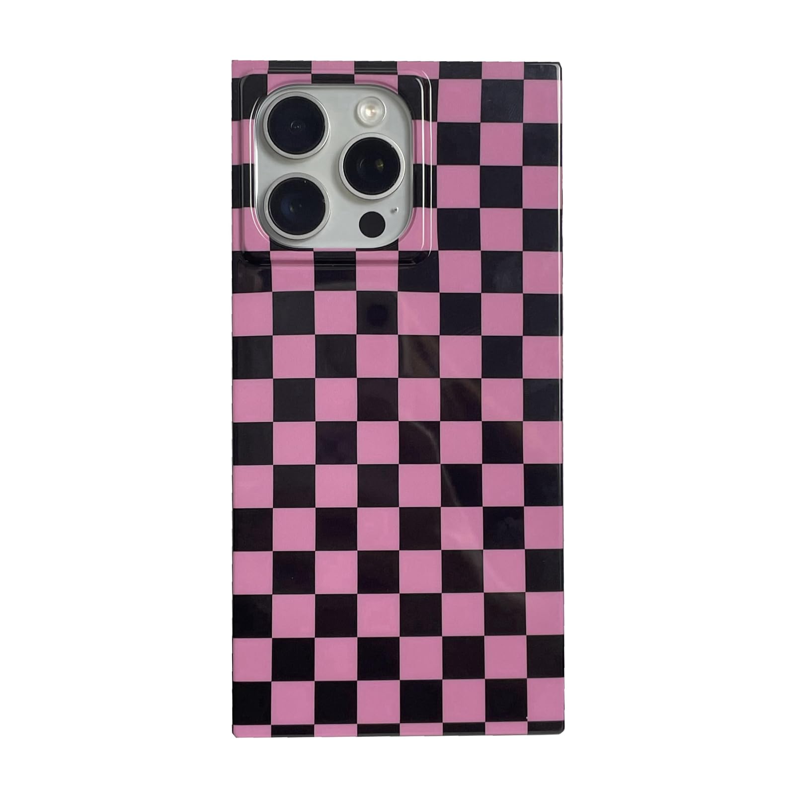 RoyMonkey Checkered for iPhone 14 Pro Case - Rectangular Checker Checkerboard Flag Print - Shockproof Protective Women Girls Phone Cover for iPhone 14