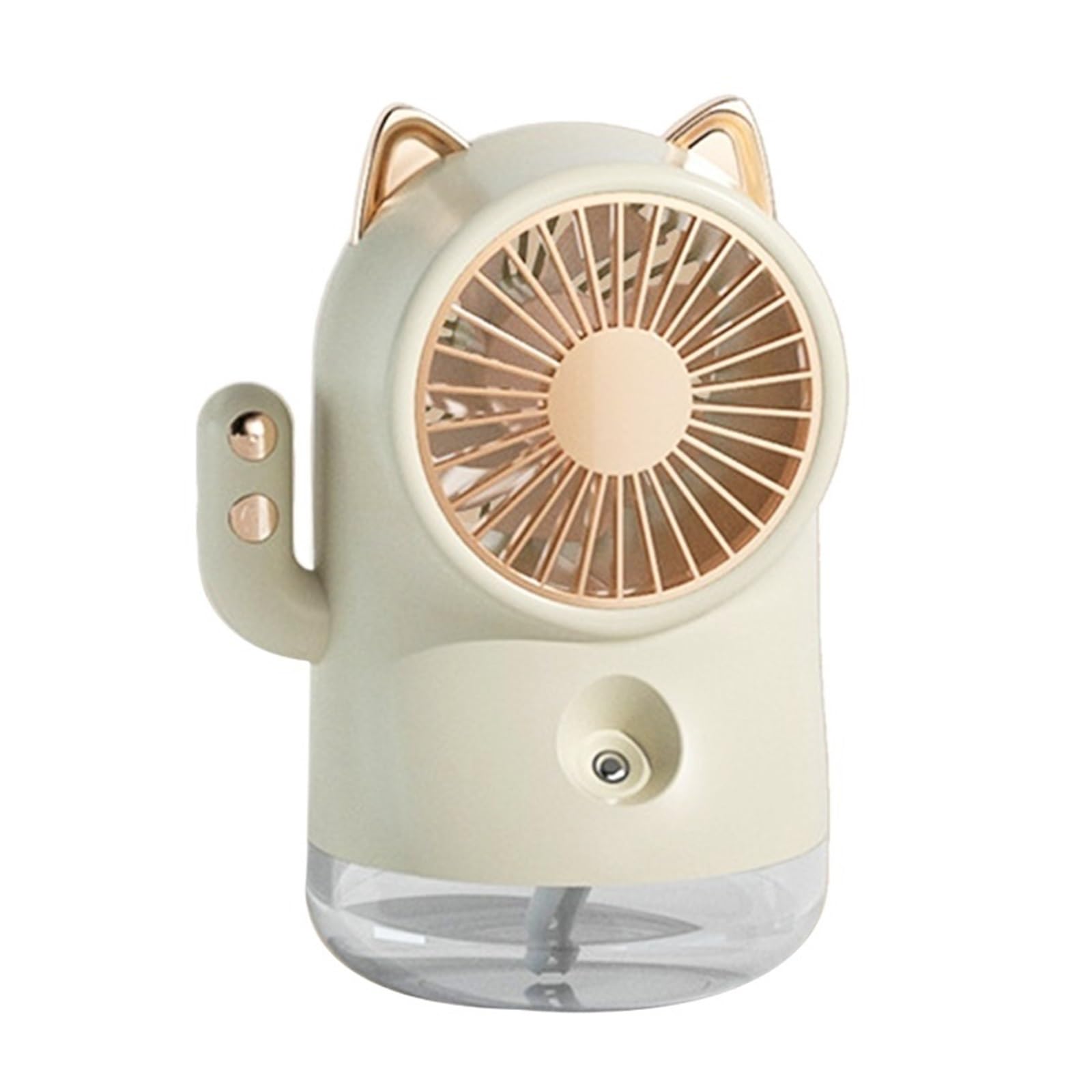Cczrd White Table Misting Fan, Personal Cooling Mister,Usb Rechargeable Water Spray Mist For Office, Home And Camping Airflow Comfort Refreshing Breeze(White)