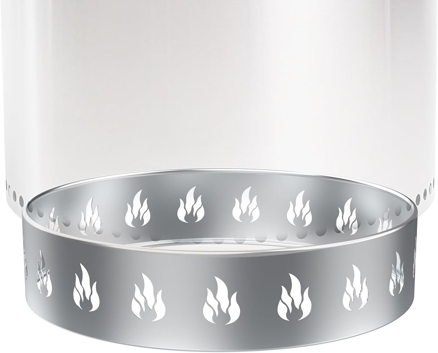 Stainless Steel Fire Pit Stand with Flame Cutouts