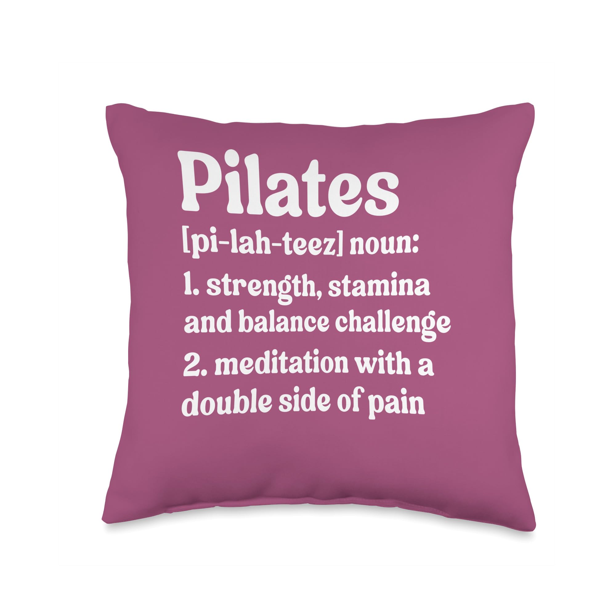 Funny Pilates Definition Meditation Double Side Pain Cute Throw Pillow