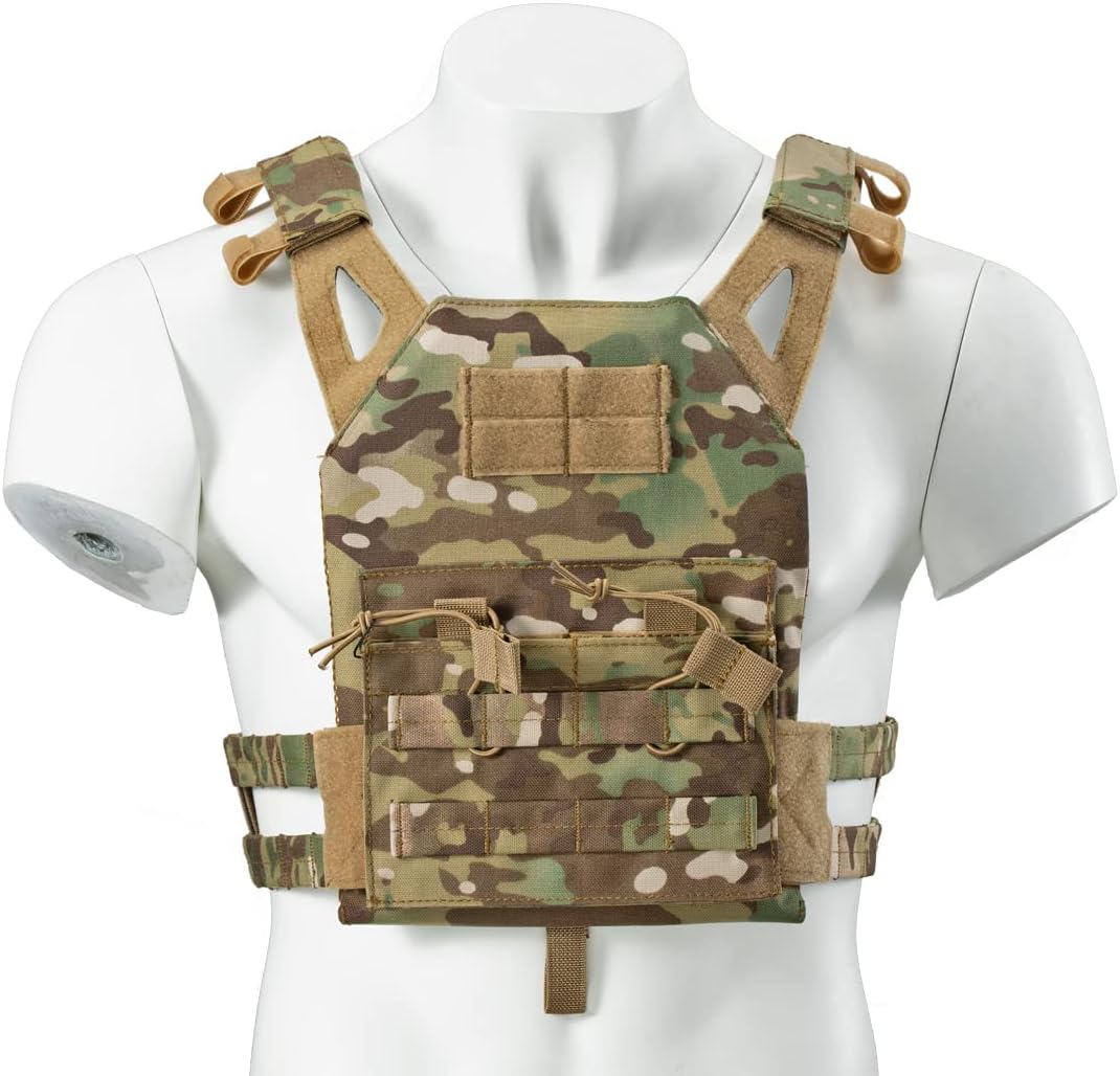 Lancer Tactical lightweight kid's JPC vest with EVA plates (tan/multicam/black)