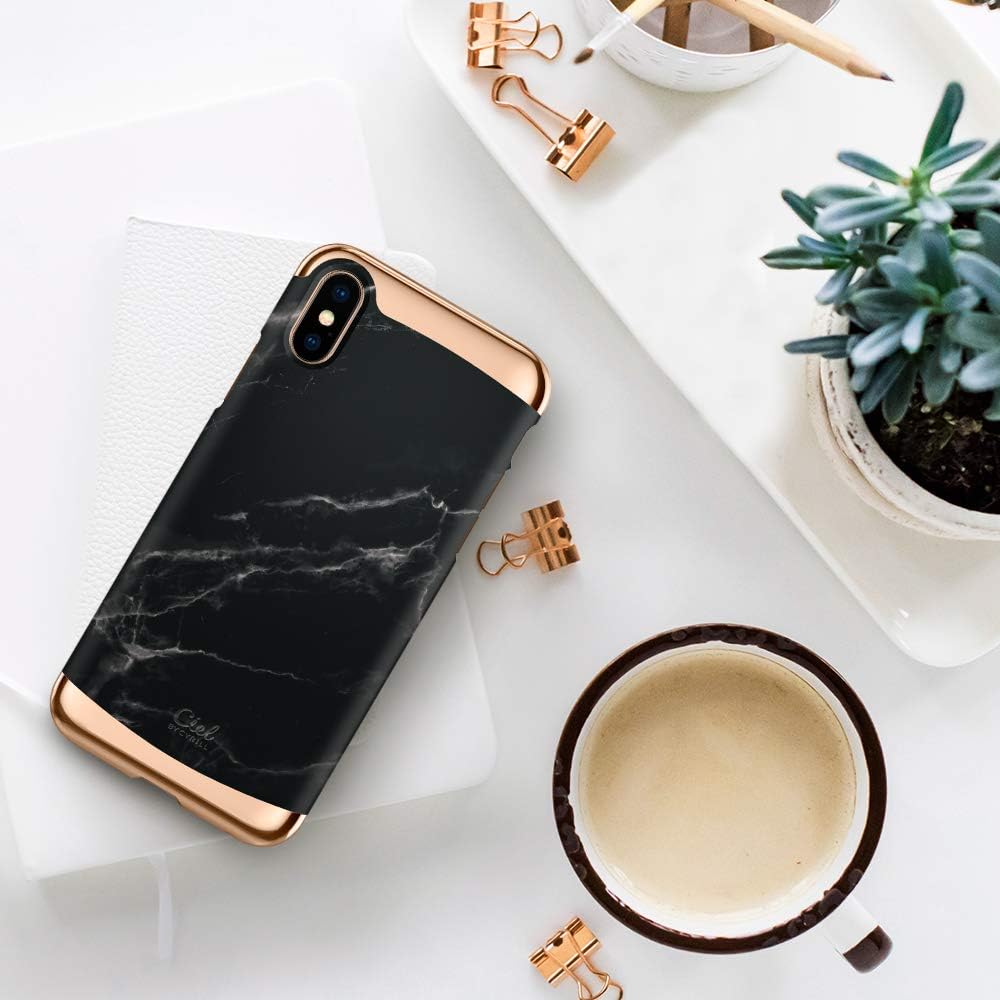 CYRILL Colene Designed for Apple iPhone Xs Max Case (2018) - Black Marble
