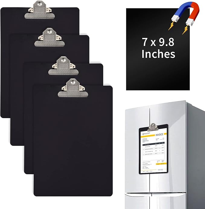 4 Pieces Clipboards Letter Size Clipboards with Butterfly Clip Black Clip