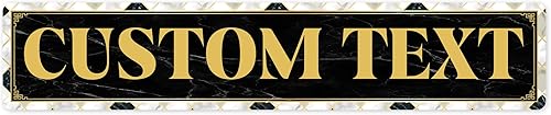 Miniatura 313 de Letrero Personalizado, Letrero de Calle Personalizado, 11 Colores de Fuente, 13 Estilos de Fuente, 4 Opciones de Agujeros, 22 Tamaños, 6x24 Madera