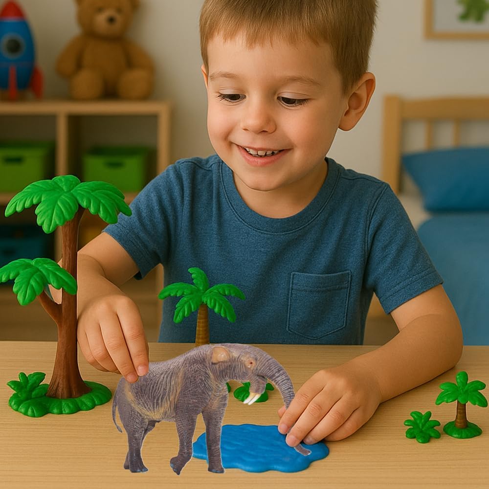 Deinotherium Prehistoric Animal Figure – 7.5 Inch Realistic PVC Toy with Lifelike Details, Durable Collectible Model