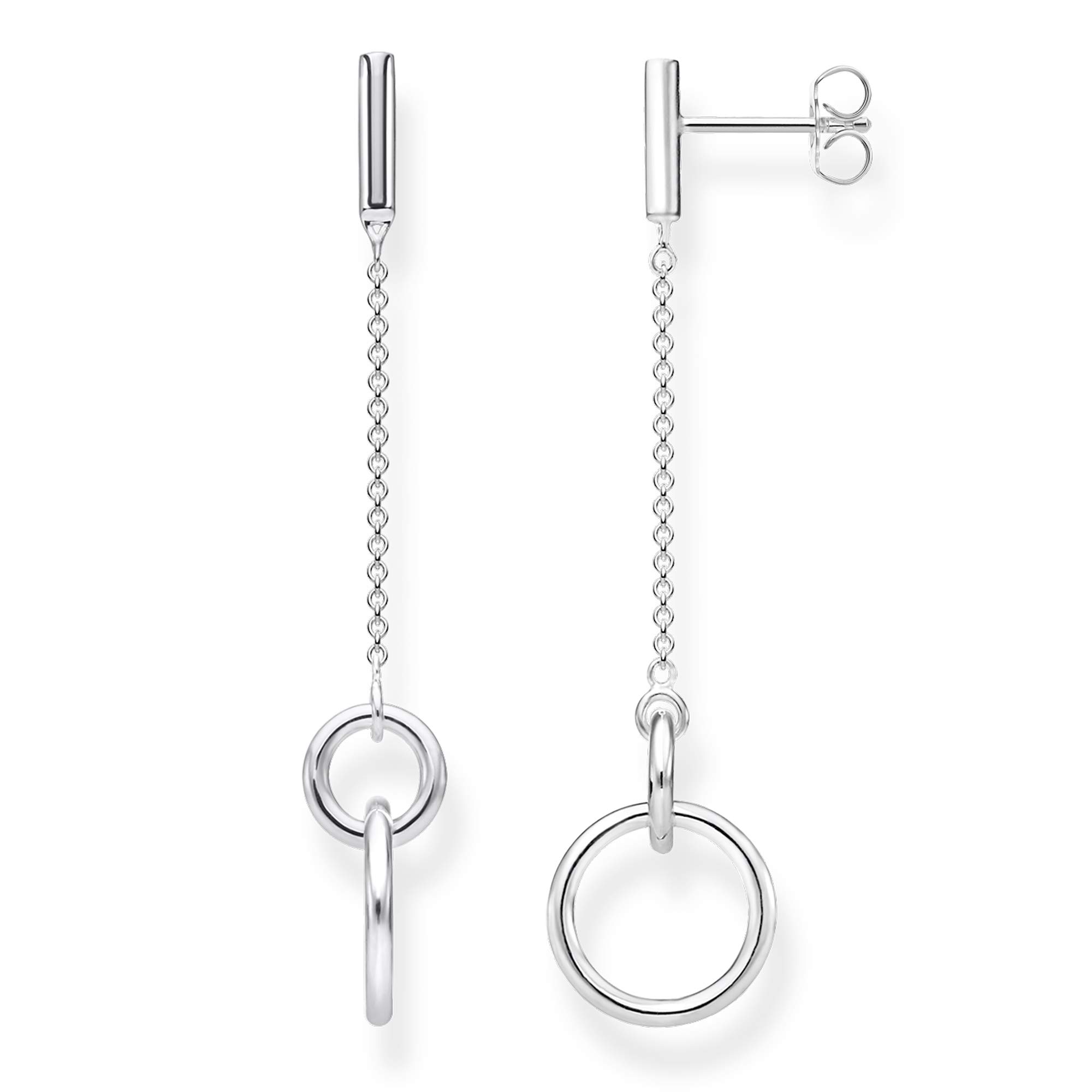 Thomas Sabo Women Stud Earrings Circles 925 Sterling Silver H2046-001-21