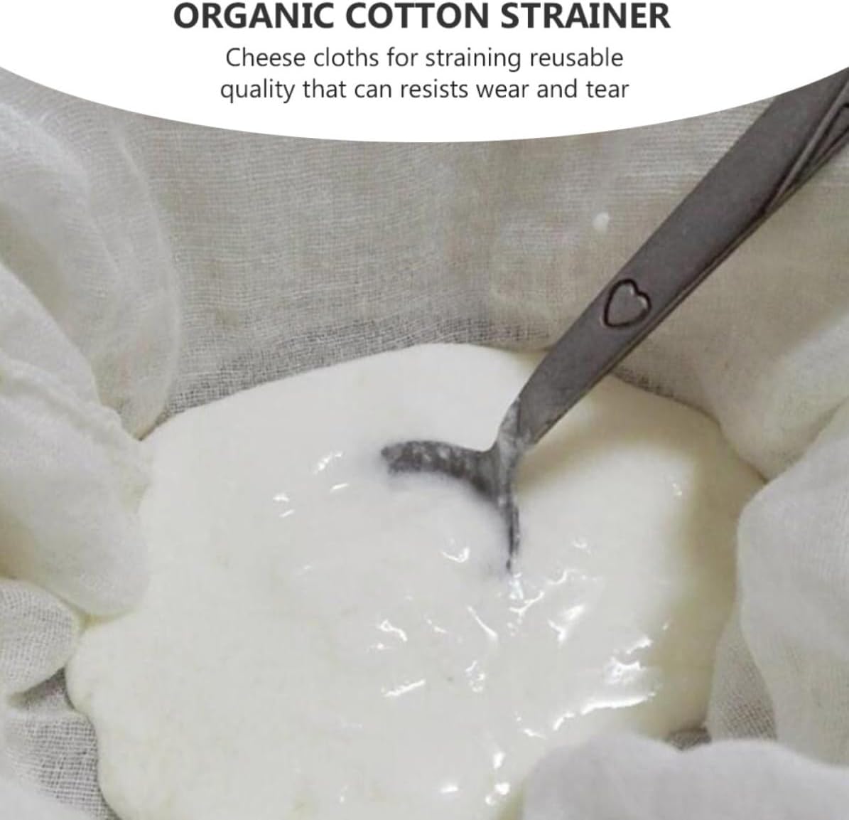 2pcs Unbleached Cotton Cheesecloth for Kitchen Straining and Steaming