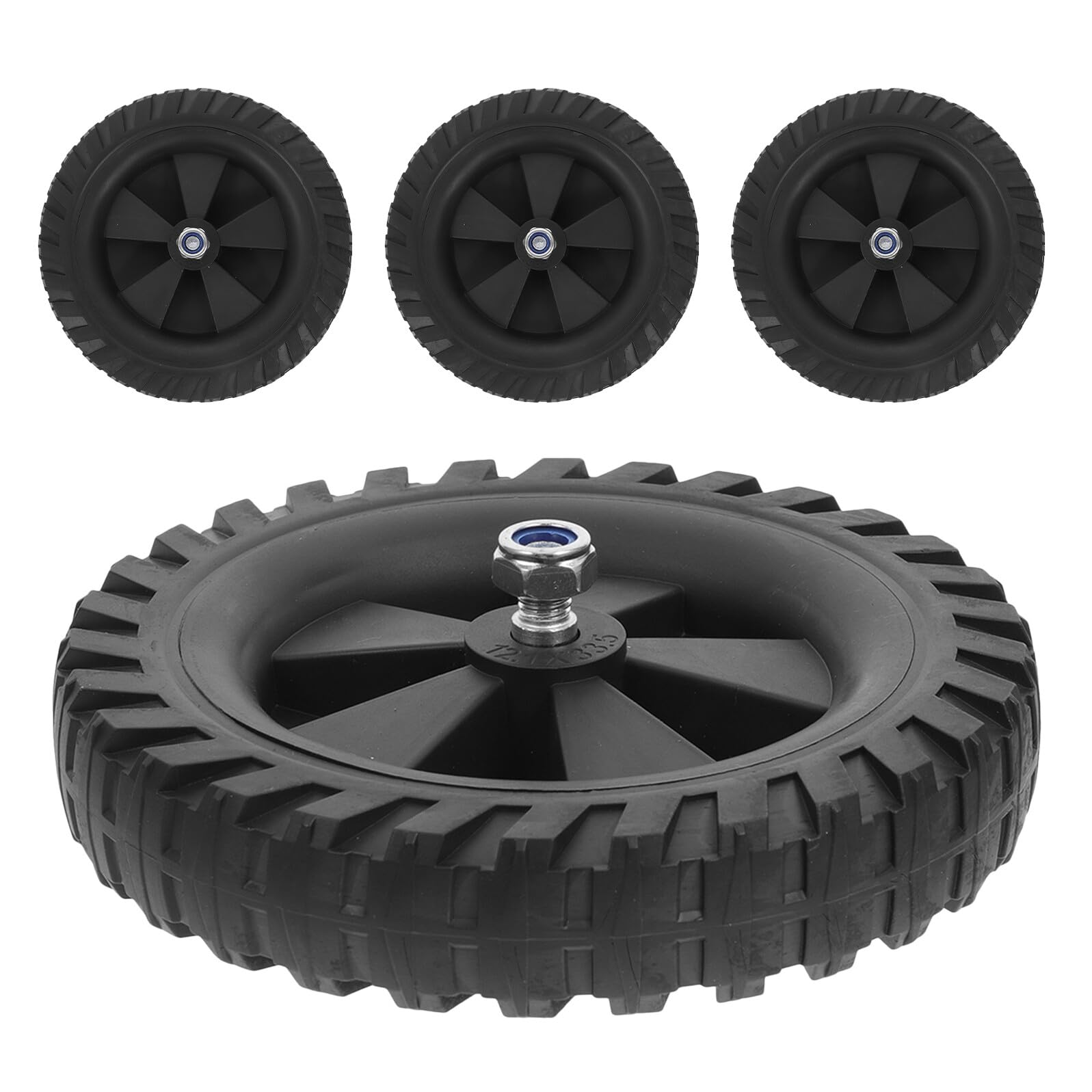 Tondeuse gazon roulette pour déplacer facilement vos machines de jardin et atelier, 4 pièces