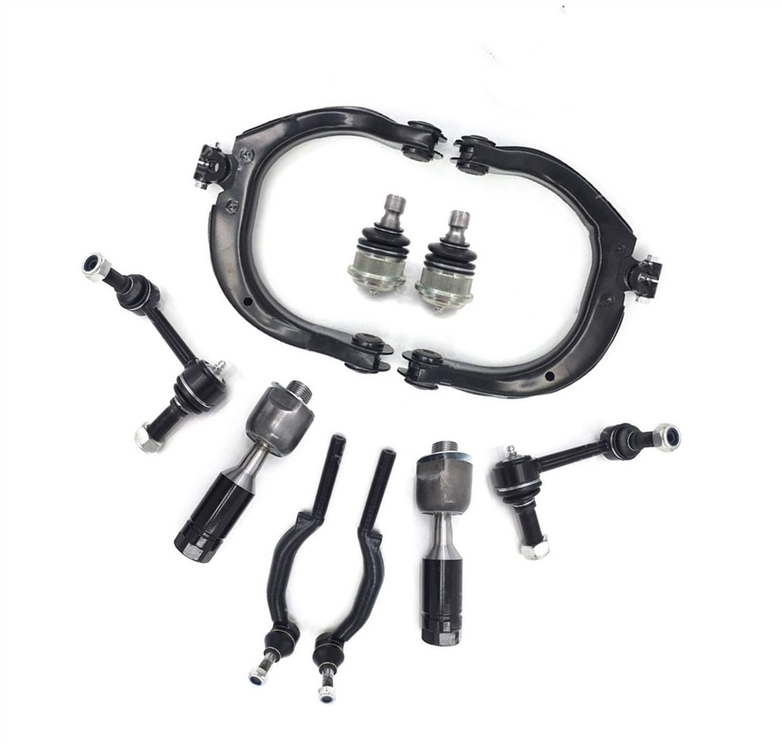 Bras Suspension Auto Compatible avec Buick pour Rainier 2007 2006 2005 2004 25786774 Kit Liaison D'extrémité Barre Stabilisatrice Bras Commande Supérieur Avant Ensemble Suspension Accessoires