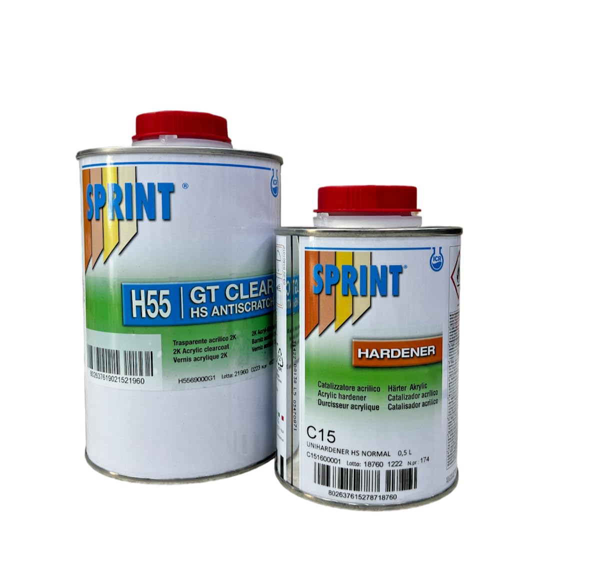 ICR TRASPARENTE HS PER CARROZZERIA H55 +CATALIZZATORE SPRIN 1LT + 0,5 CAT