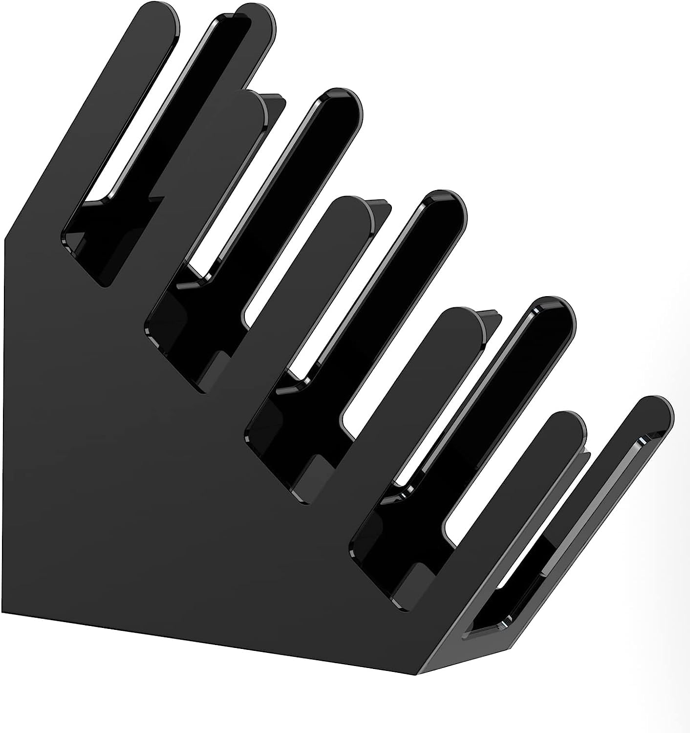 Large Cup and Lid Holder, 4 Compartments, Tilting Hot and Cold Disposable Coffee Cup Organizer, Stores Four Cups Simultaneously (Black)