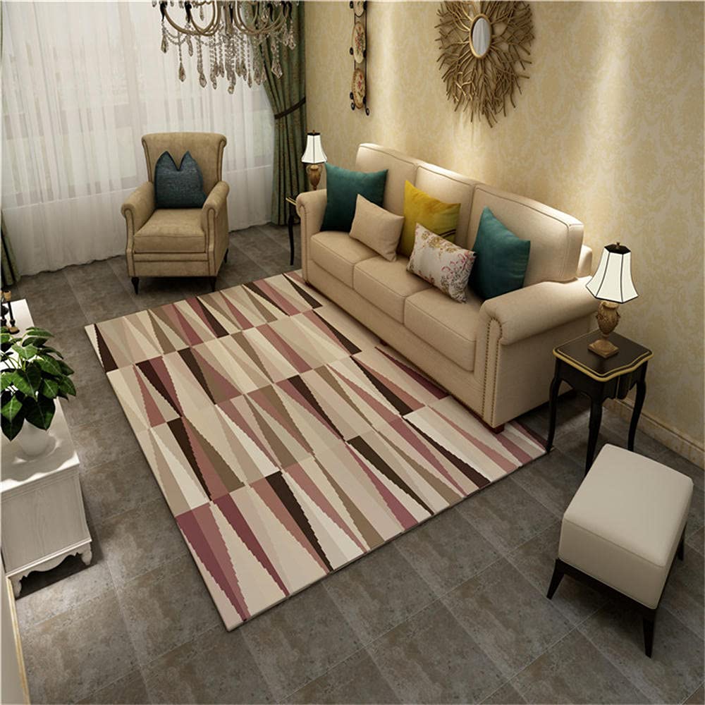 Tapis de chambre moderne géométrie moderne minimaliste violet