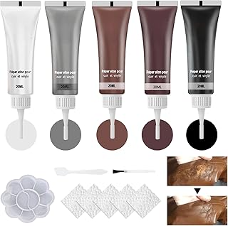 5PCS Leather Repair Kit,Leather Filler with Tools,5 Colors Leather Colour Restorer for Sofa,Faux Leather Repair Paste,Used to Repair Leather Car Seats,Sofas,Furniture,Leather Shoes,Bags,Belts(20ml*5)