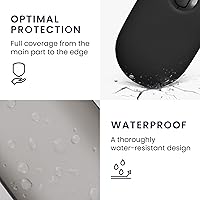 Vista 5 de kwmobile Funda de silicona compatible con Logitech Pebble Mouse Cover – Soft Mouse Protector Grip – Negro