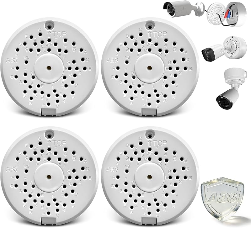 (ABS New) Security Camera Junction Box,Security Camera Bracket Outdoor,Plastic Waterproof Security Camera Mount Hide Cable Junction Box for Arlo Solar Panel Flip Cover Cable Cover