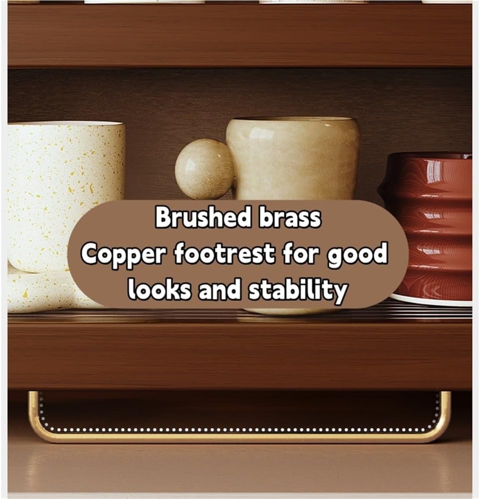 Solid Wood Coffee Mug Holder, 3-Tier Countertop Mug Holder Rack, Wooden Coffee Mug Display Shelf, Desktop Storage Rack for Kitchen, Dining Room, Coffee Bar(Brown,Large)