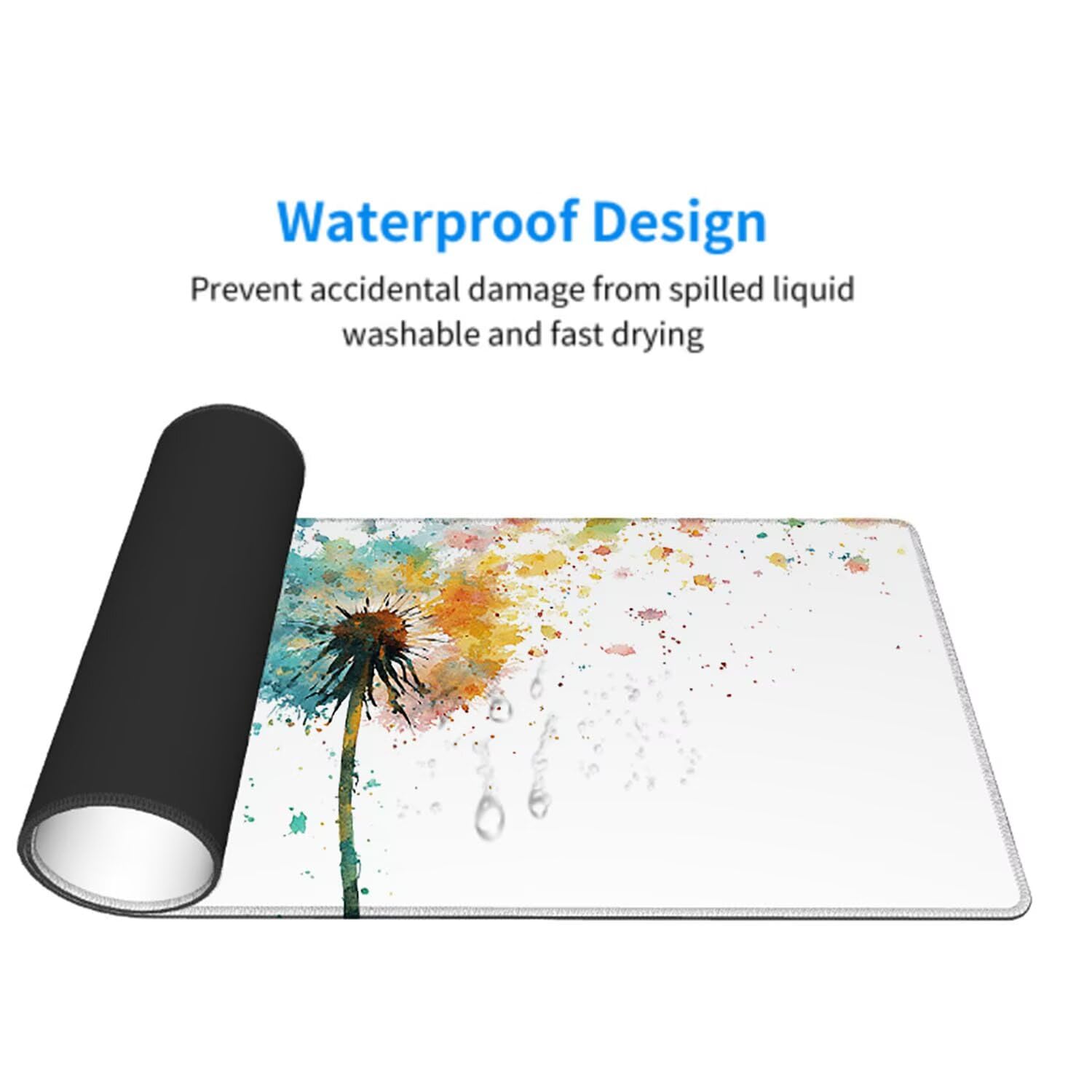 Biała podkładka pod mysz pod mysz pod mysz do gier XXL 1400 x 600 x 3 mm podkładka pod mysz gumowa trawa duża podkładka pod rękę dla graczy wodoodporne akcesoria PC, do klawiatury laptopa w-7932