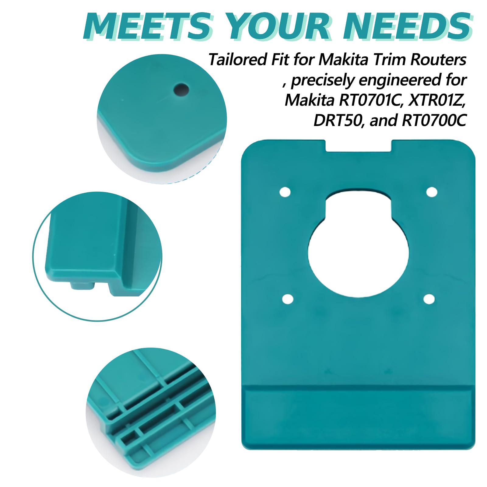 Router Guide Rail Adapter Compatible with Makita Trimmer RT0701C XTR01Z DRT50 RT0700C - Image 4