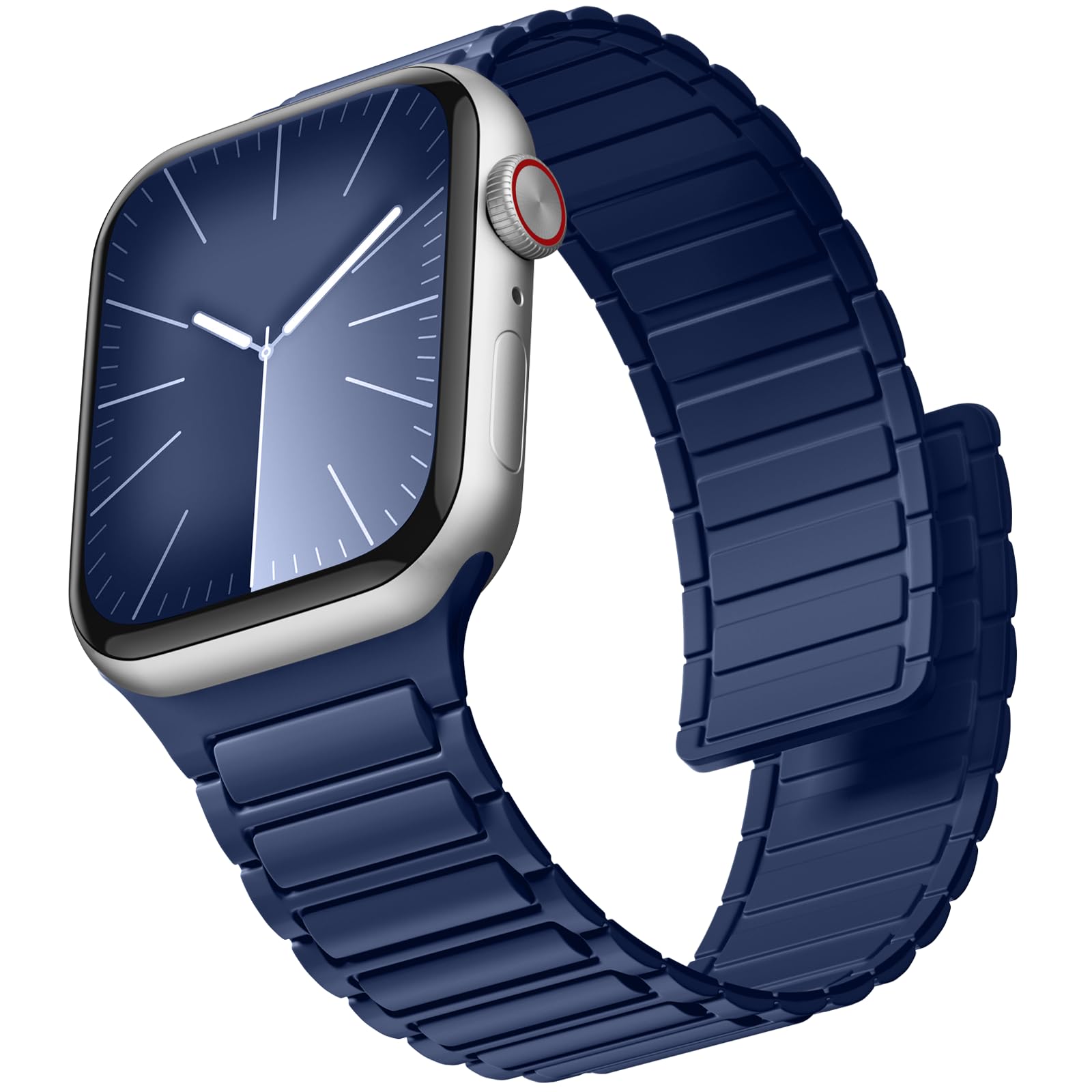 Witzon Magnetic Band Compatible with Apple Watch Series 10 9 8 7 6 5 4 3 2 1 SE Bands for Men Women, Sport Silicone Strap Magnet Link Wristband for iWatch 46mm 45mm 44mm 42mm 41mm 40mm 38mm 49mm ultra