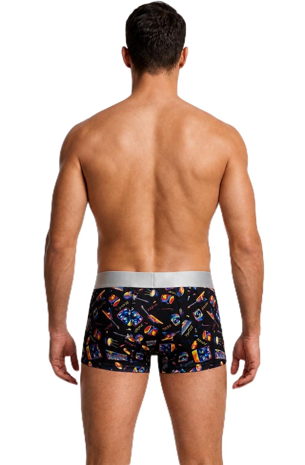 Men's Printed Boxer Trunks with Elastic Waistband, Pack of 3-picture-49