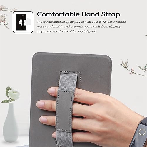 Miniatura 3 de SCSVPN Funda para Kindle de 10 generación de 6 pulgadas (versión 2019, modelo J9G29R), funda de cuero de alta calidad ultra fina y ligera con correa