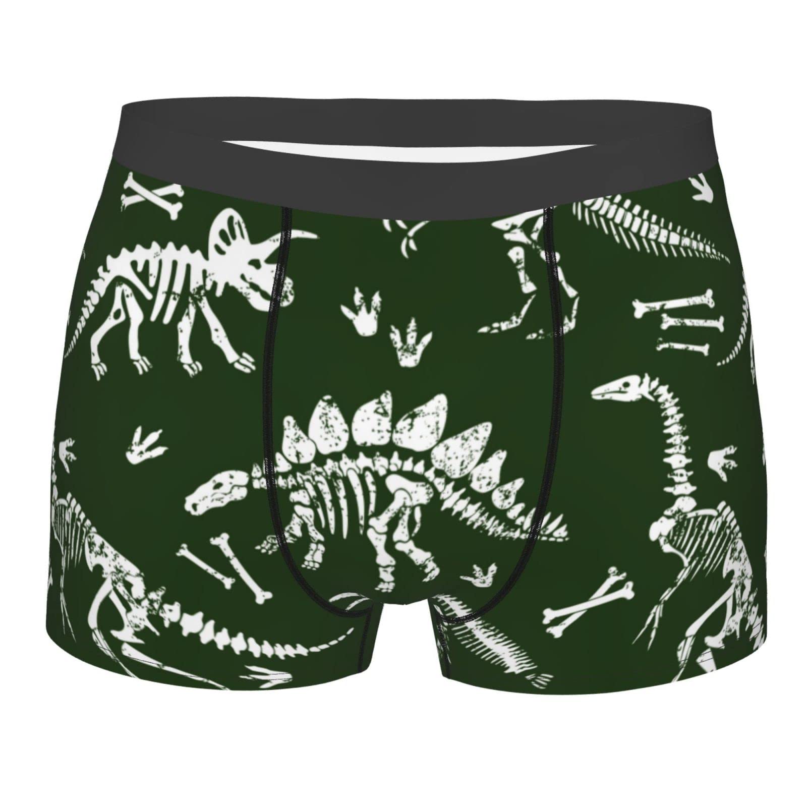 ZSOSIXDEAL Dinosaur Green Men's Underwear Mens Boxer Briefs Comfortable Boxer for Men