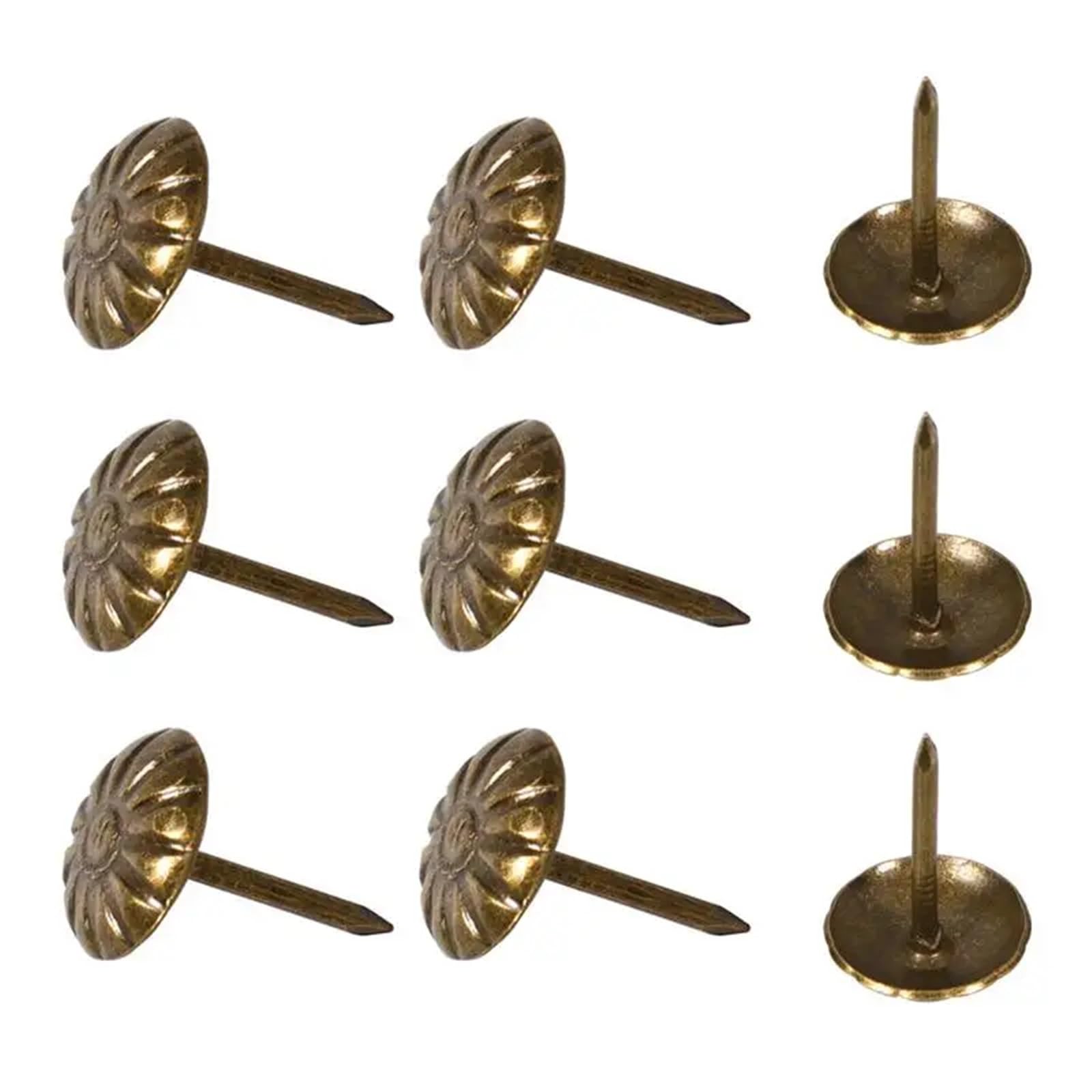 Yangshe One Color 400 Brass Upholstery Thumb Nails For Sofa Furniture Decor, 1.1Cm Iron Tacks