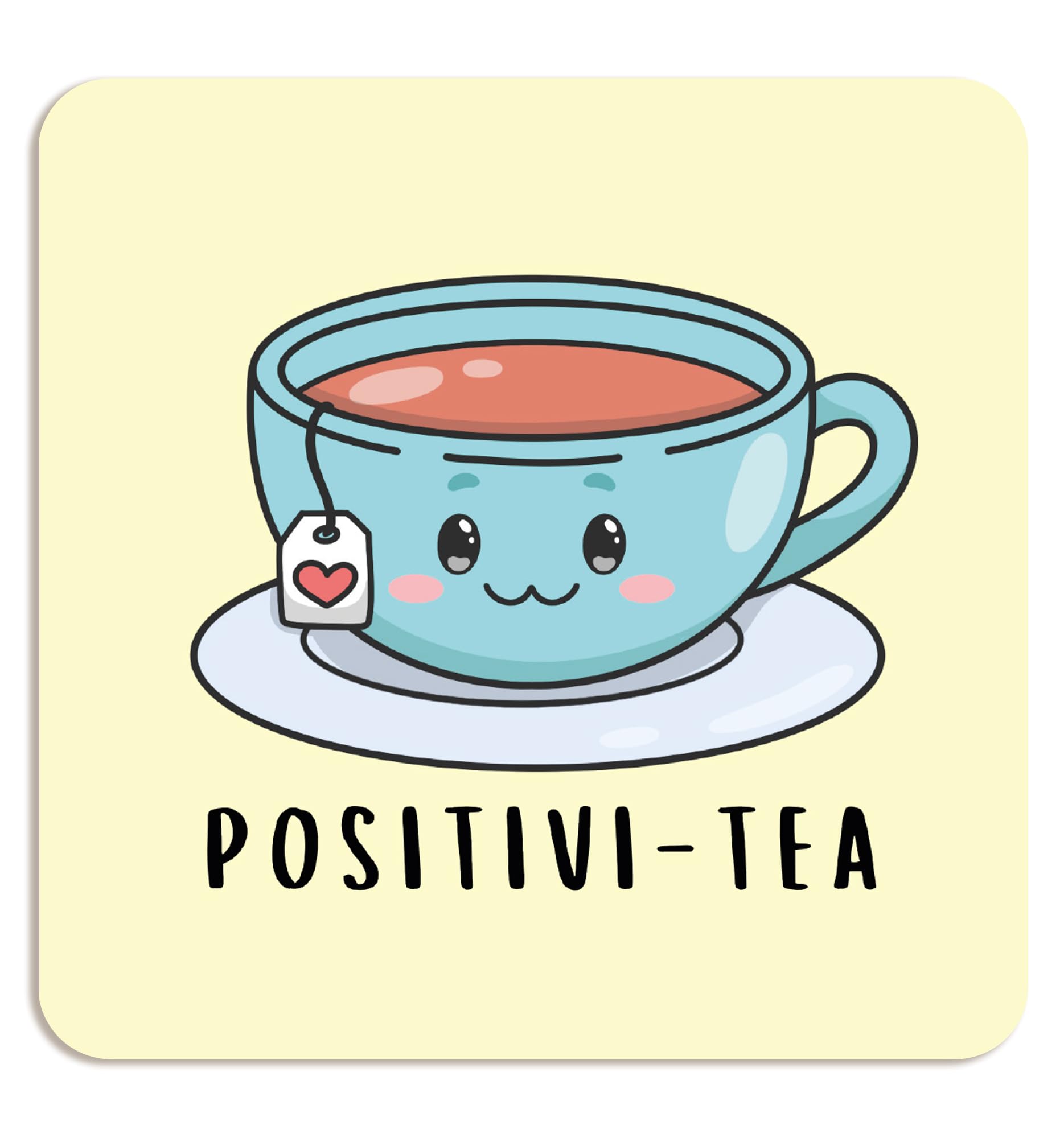 Byanika Tea Coaster Cork | Cute Pun | Positivity Gift For Her, Him, Tea Drinkers, Tea Lovers | Birthday Present, Christmas, Secret Santa Or Stocking Filler Gifts Under 5 Pounds
